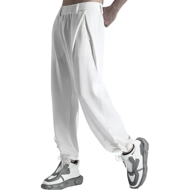 NORVINCY Western Elastic String Elastic Cuff Casual Pants Unisex-9