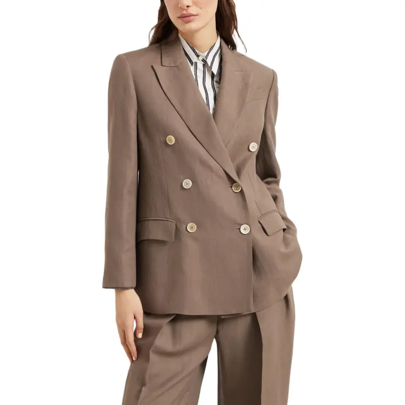 Brunello Cucinelli Shiny Cuff Twill Jacket-2