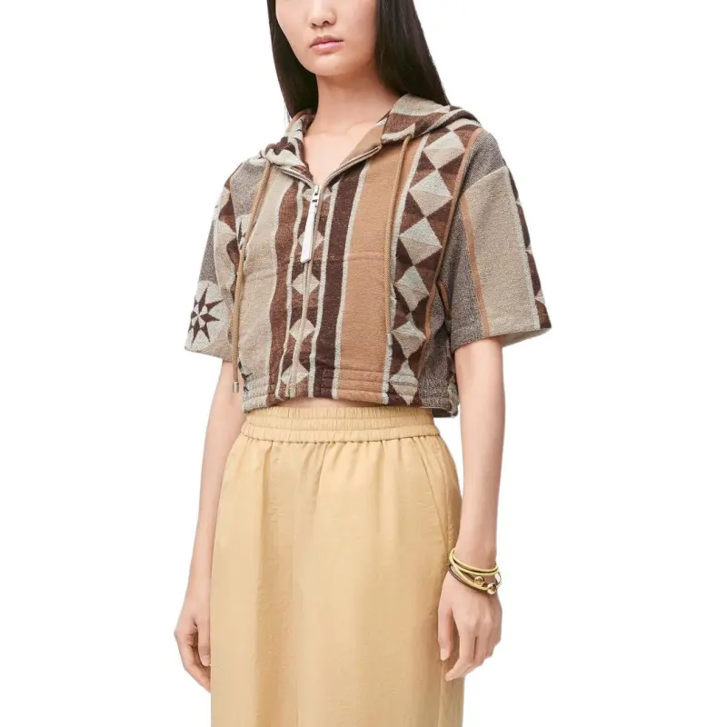 LOEWE Paula's Ibiza Hoodie 'Beige/Multicolor'-3