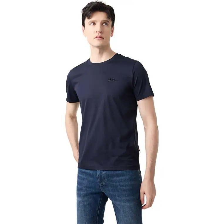 DIDIBOY T Shirts Men Navy Blue-2