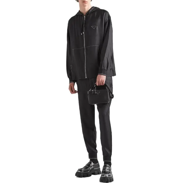 PRADA Knitted Sweatpants Men Black-1