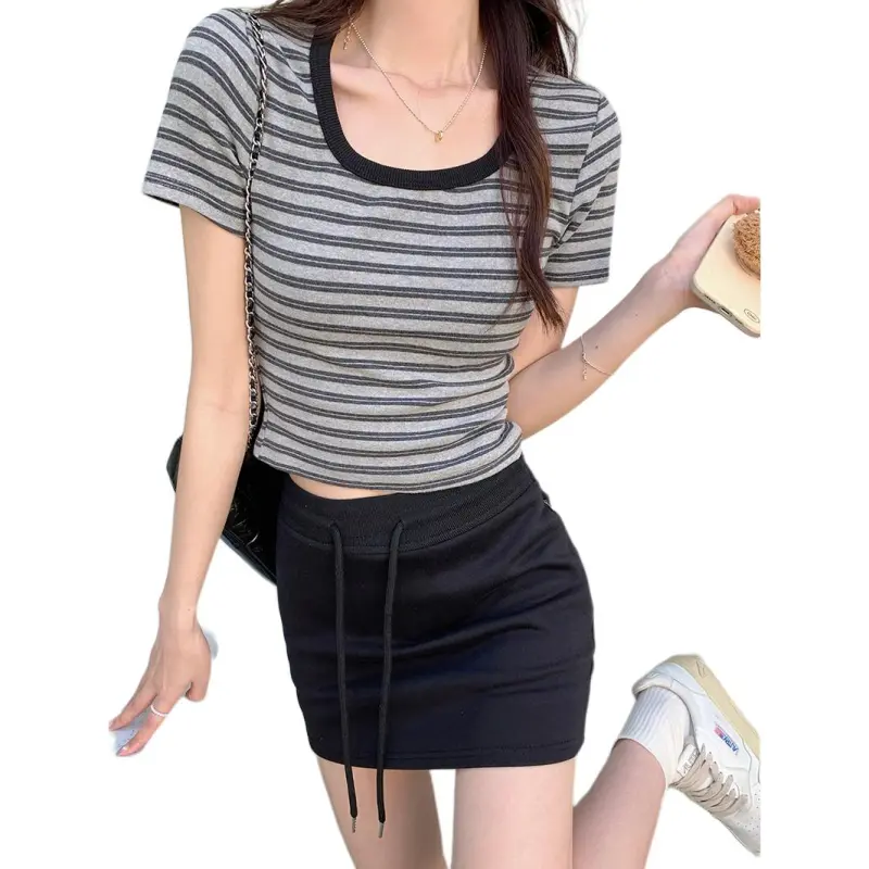 Mu Xiao Xin Set in Sleeve T Shirt Women's-1