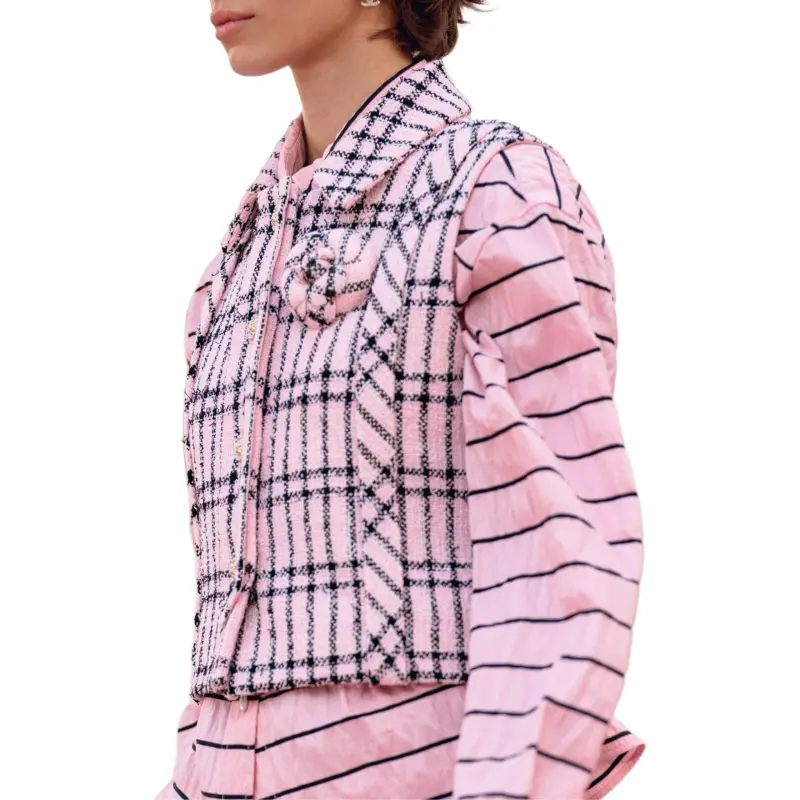 CHANEL 25S Spring Summer Collection Tank Tops Women's Pink/Black-2