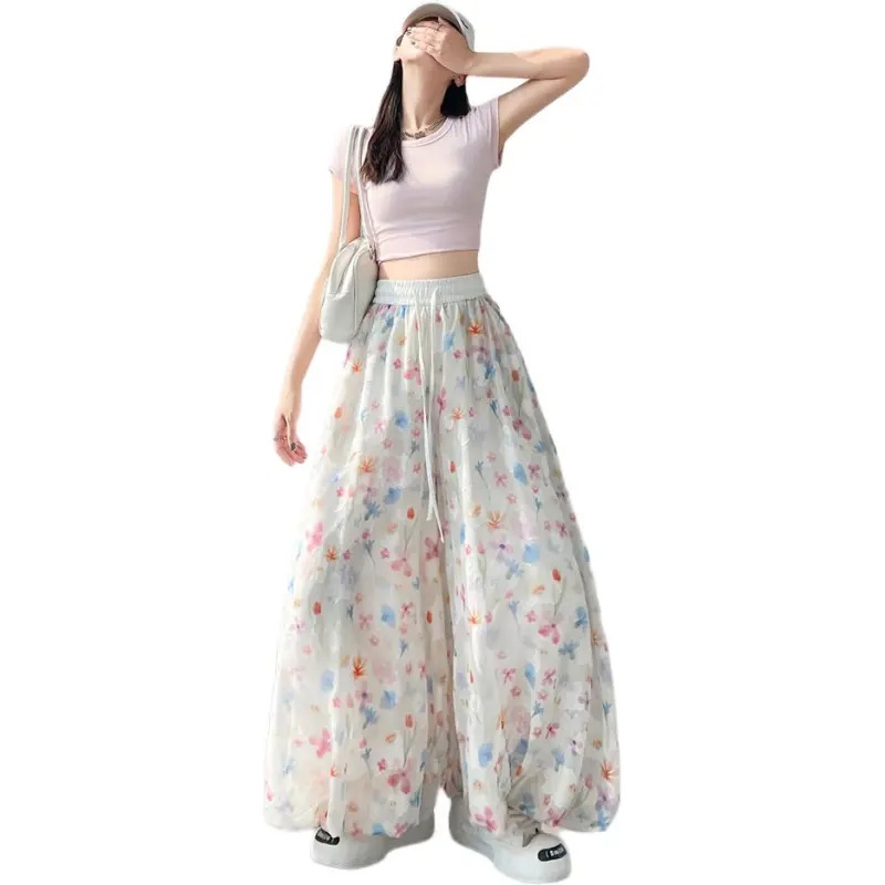 Flowers In Water Casual Pants Women's-4