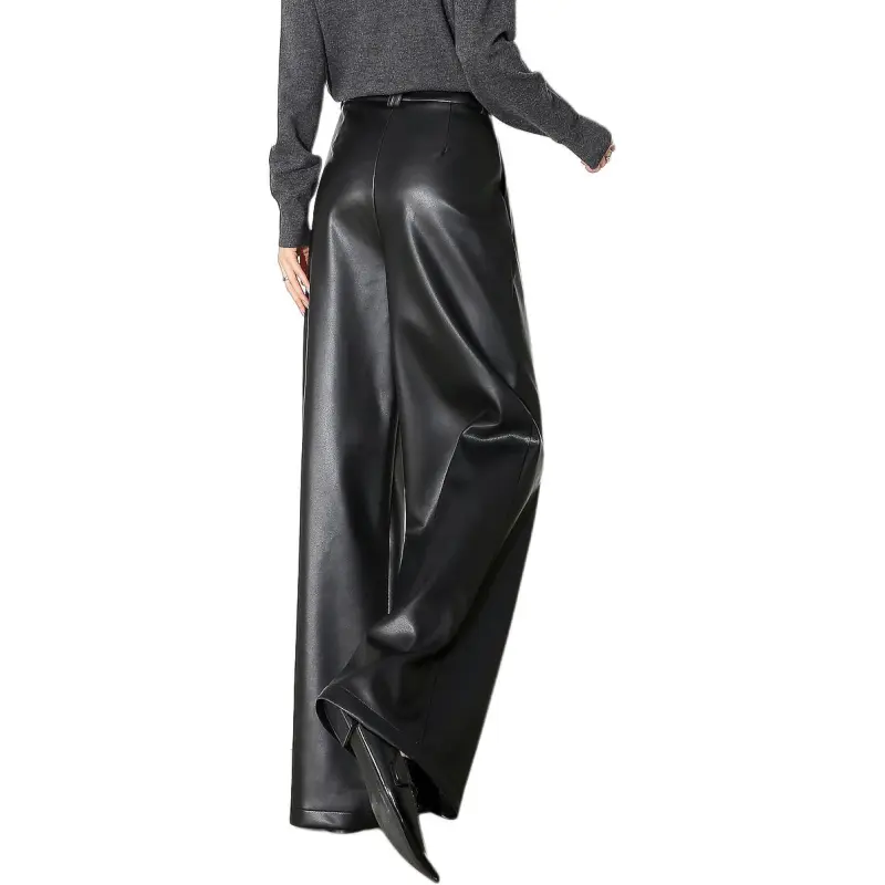【dme】 Leather Pants Women's Black-1