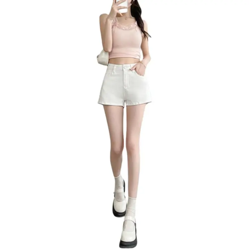 Mu Xiao Xin Denim Shorts Women's-3