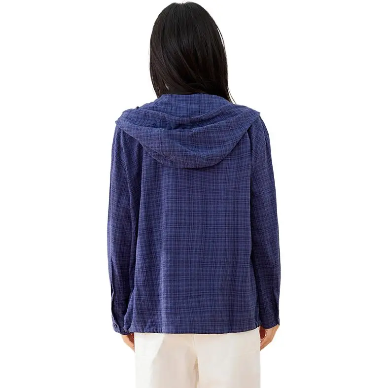 La Chapelle Cropped Coat Women's Blue-2