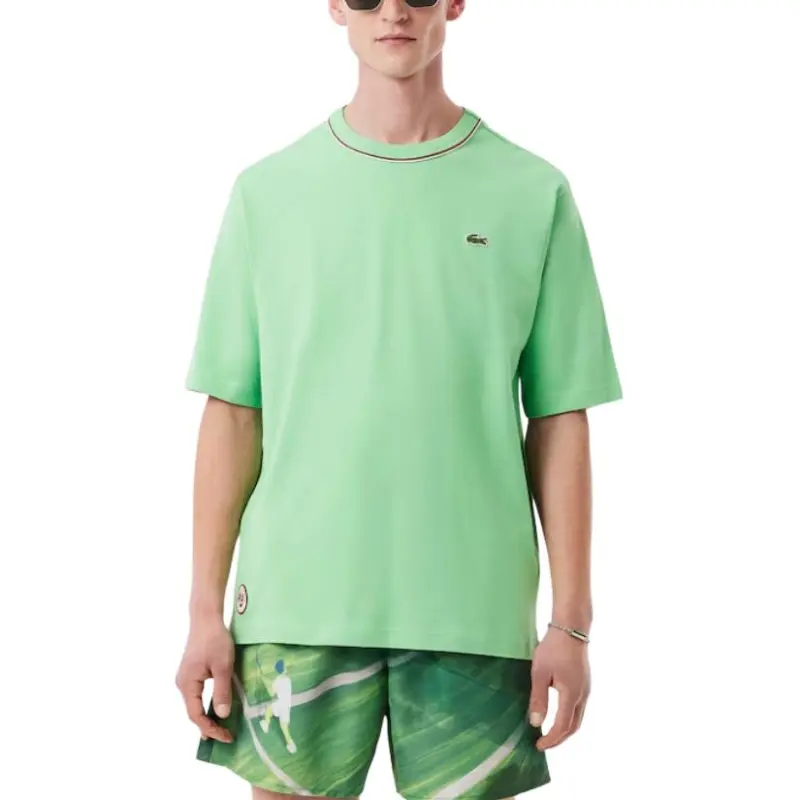 LACOSTE Logo print Cotton T shirt-6