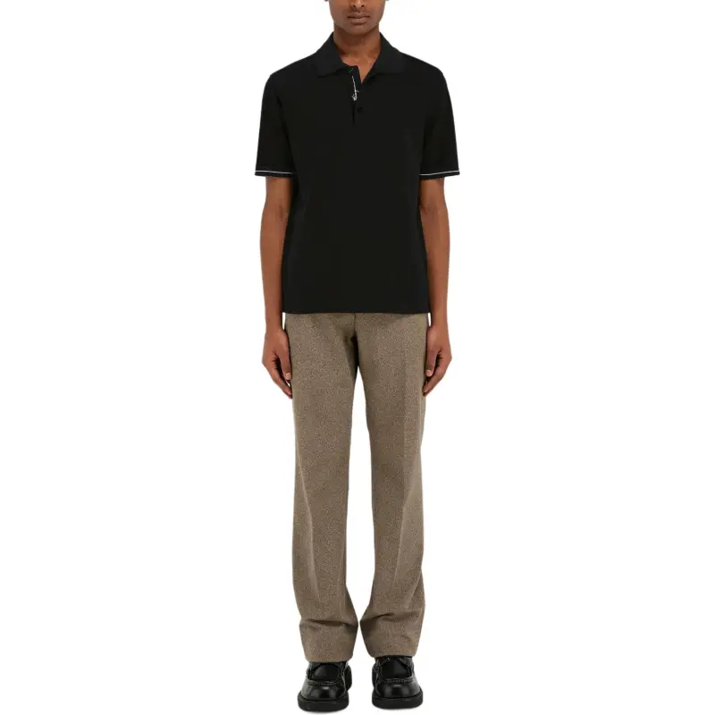 Ferragamo Color Block Detail Polo Shirt-1