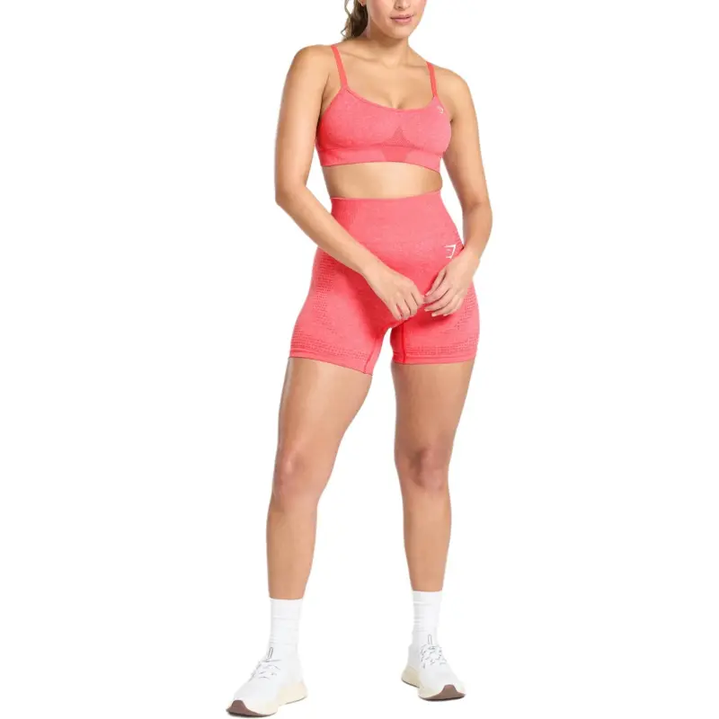 GYMSHARK Sports Shorts Women's Coral Red-1