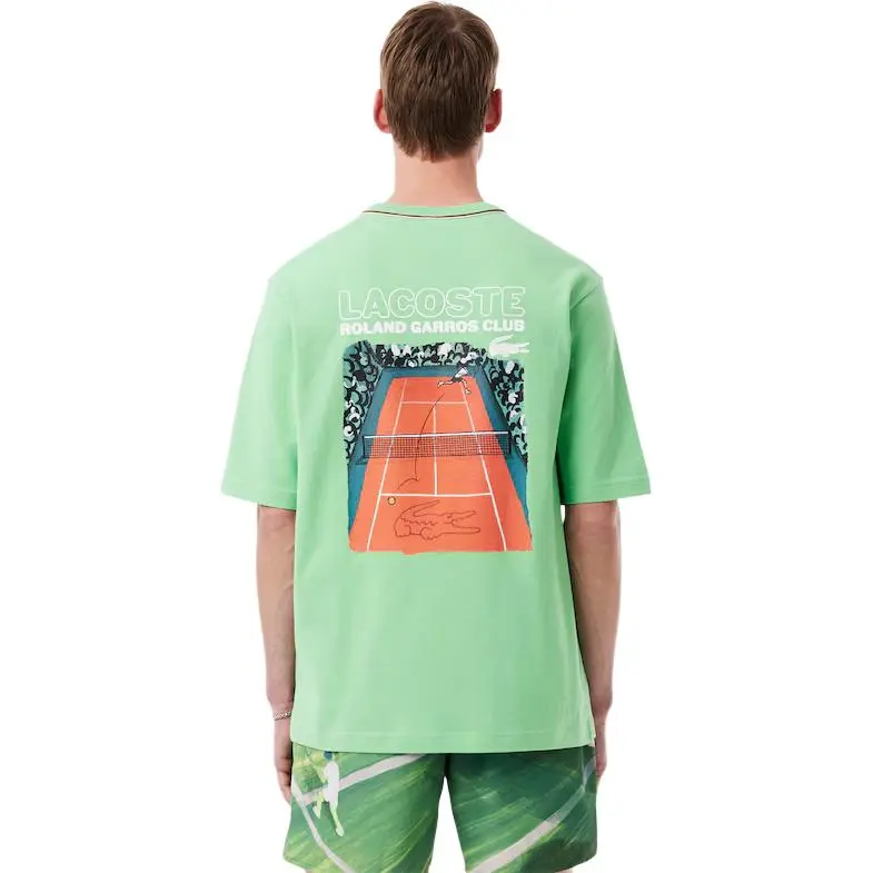 LACOSTE Logo print Cotton T shirt-7