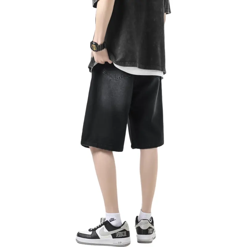 BAGE Denim Shorts Unisex-1
