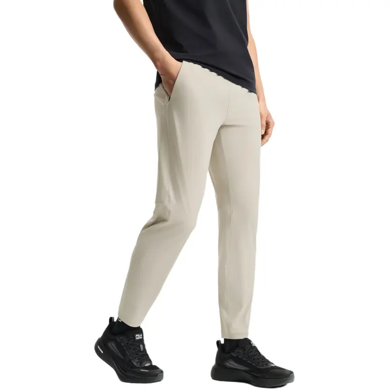 FILA Knitted Sports Pants Men's Medium Gray Khaki-5