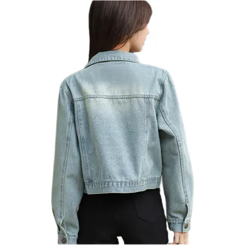 Mu Xiao Xin Denim Jacket Women's Blue