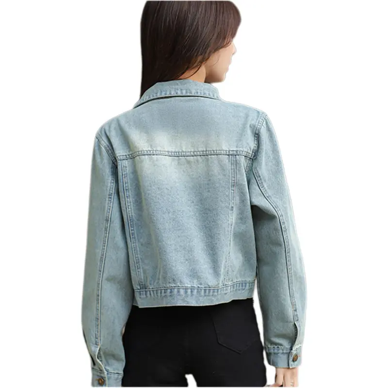 Mu Xiao Xin Denim Jacket Women's Blue-0
