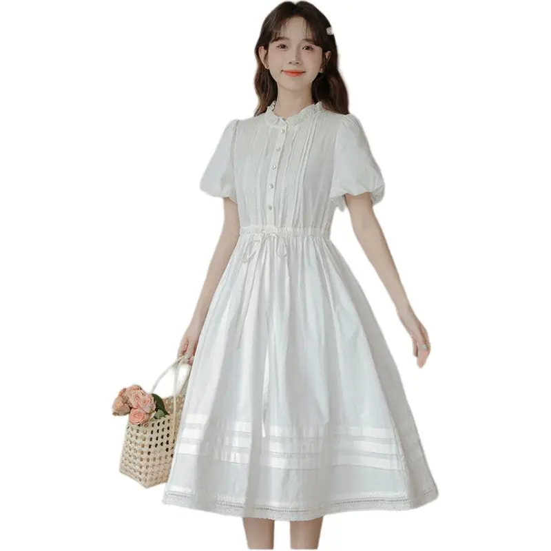 JECCI FIVE Short Sleeved Dress Women's White-2