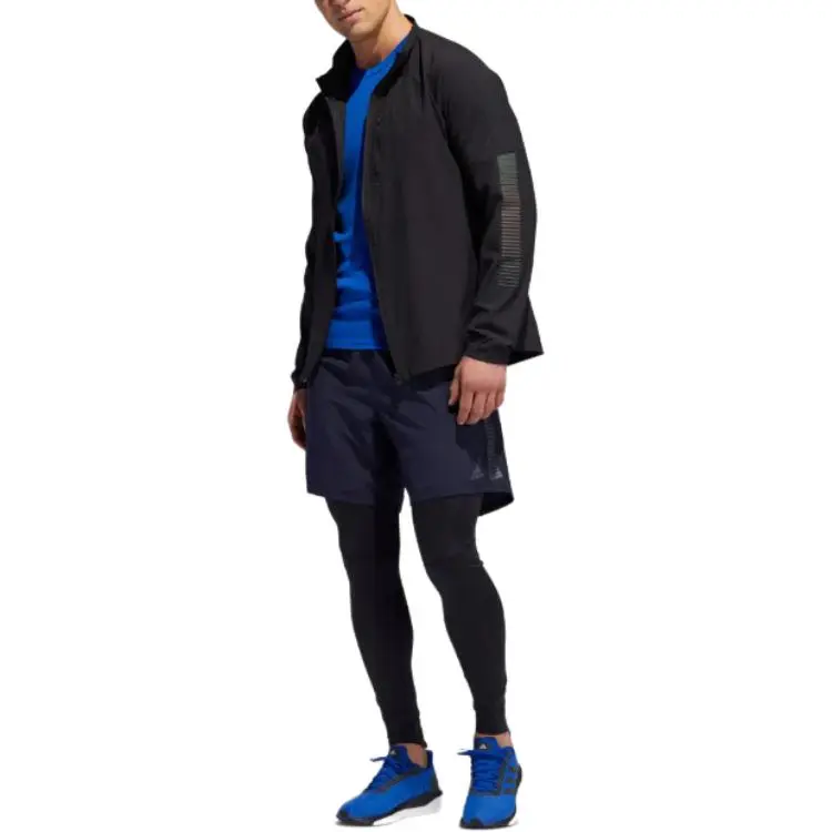 Adidas Rise Up Running Jackets Coats Men's Black-5
