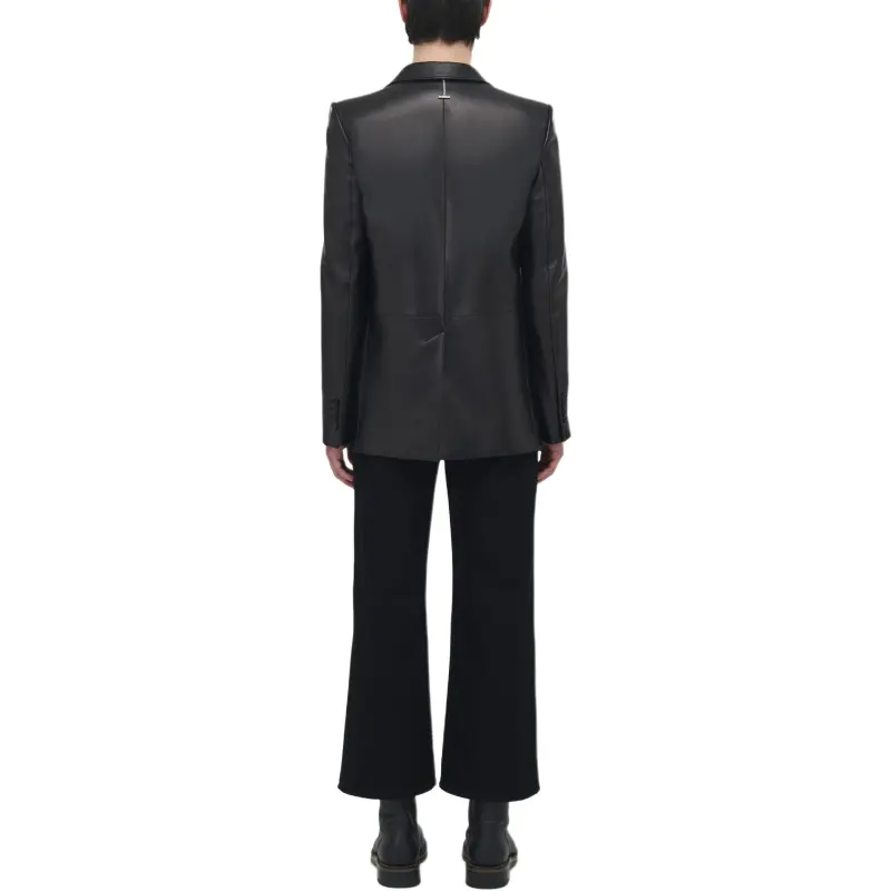 Alexander McQueen Leather Jacket Men's Black-3