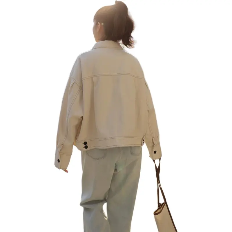 Mu Xiao Xin Denim Jacket Women's Ecru-0