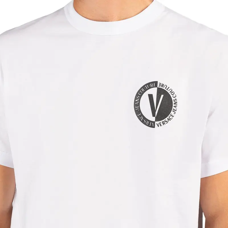 VERSACE JEANS COUTURE Logo print Cotton Polo Shirt-5