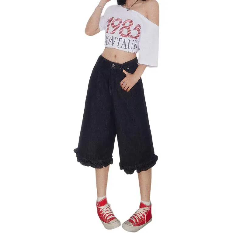 Kazakhstan Denim Shorts Women's-3