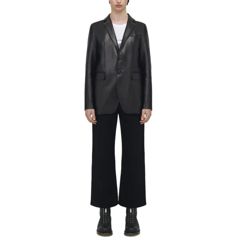 Alexander McQueen Leather Jacket Men's Black-2