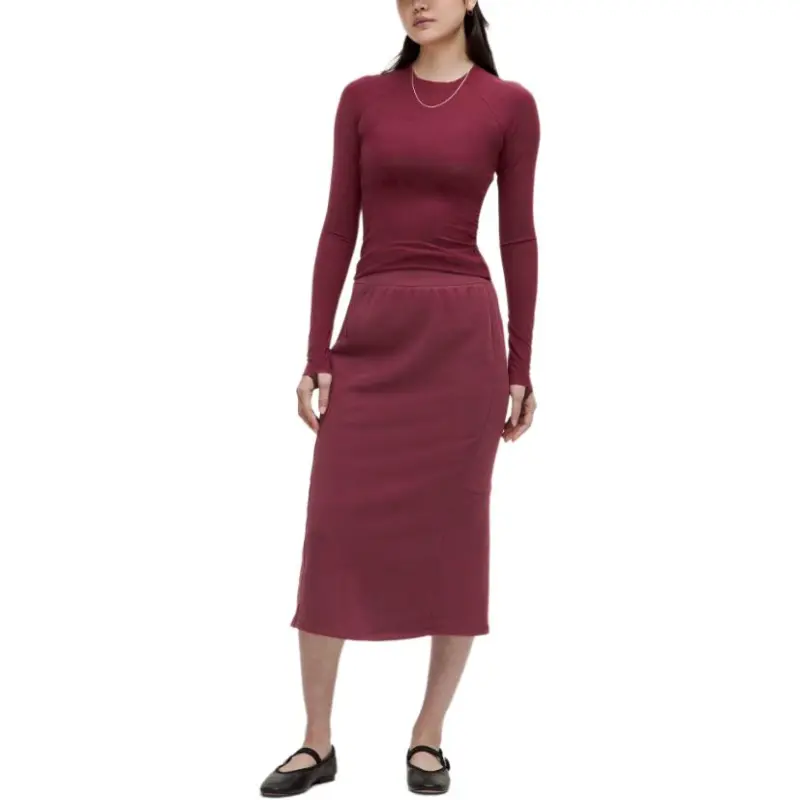 Lululemon French Terry Casual Long Skirts Women's-6