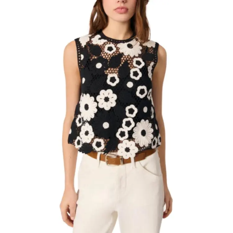 Maje Crochet Top-1