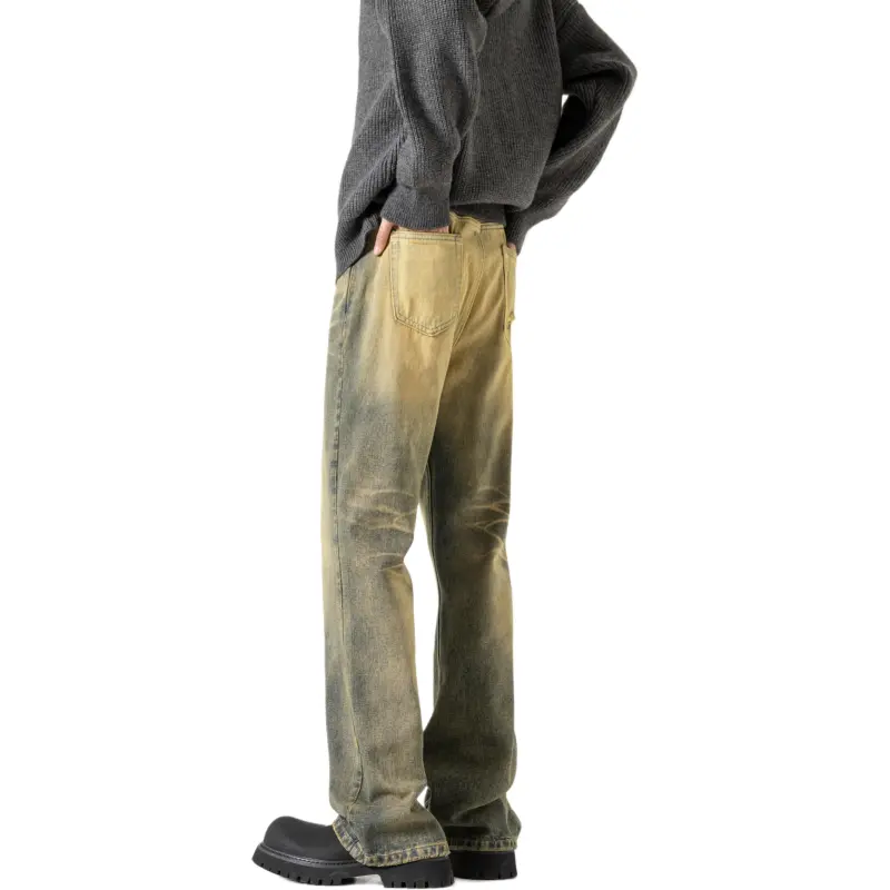 Lulifama Jeans Unisex Yellow Mud-4