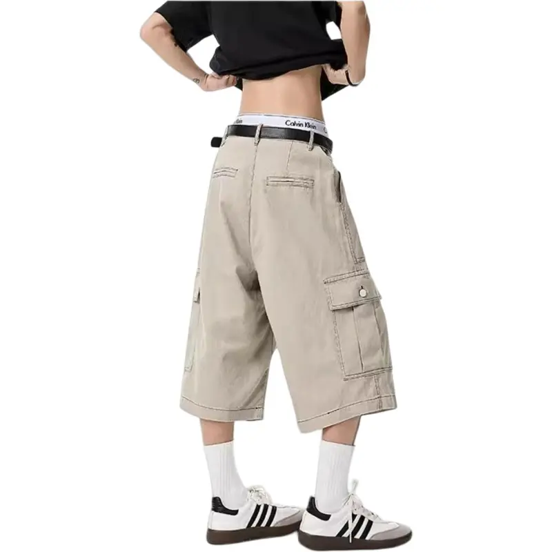 Glona Klio Denim Shorts Unisex Khaki-4