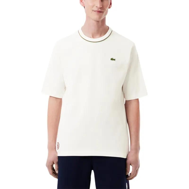 LACOSTE Logo print Cotton T shirt-2