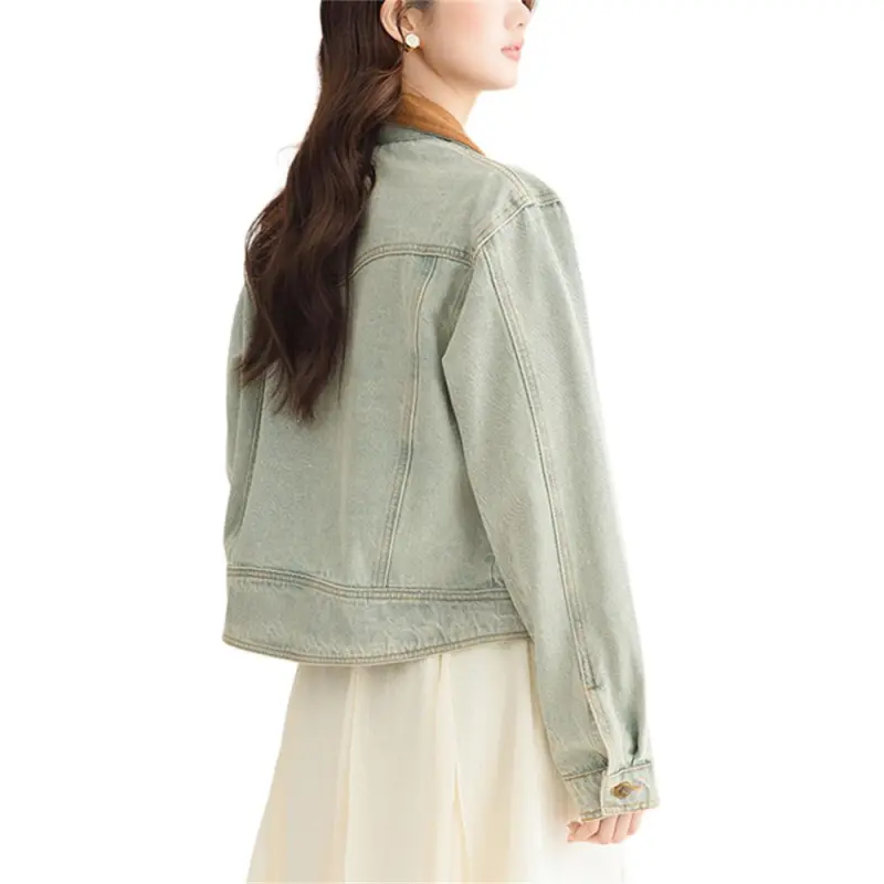 MADALLO Denim Jacket Women's Light Blue-5