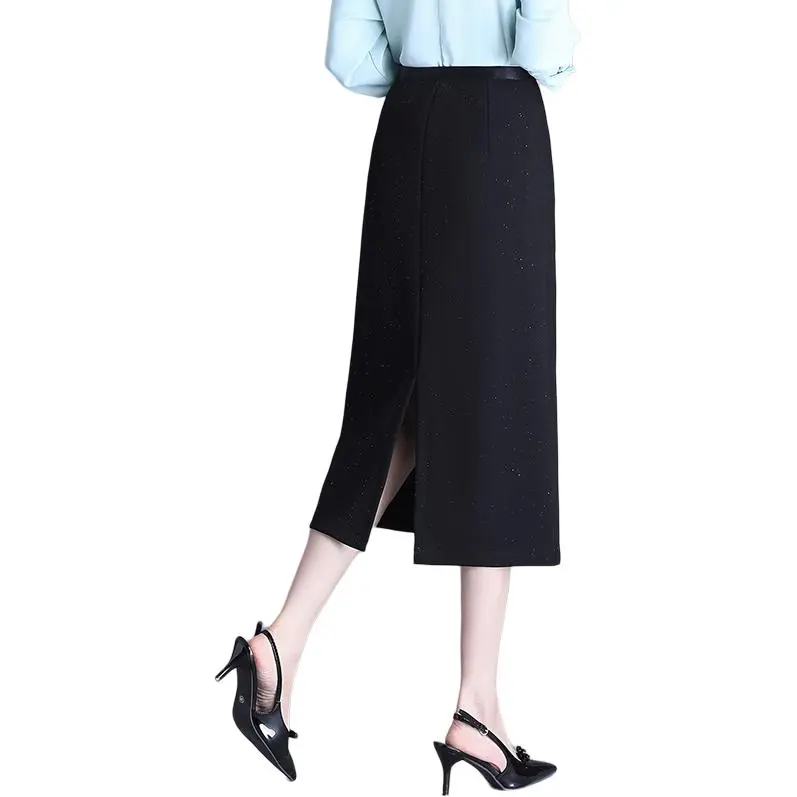 La Chapelle Casual Long Skirt Women's Black-4
