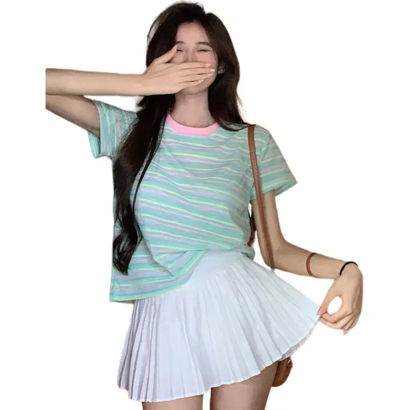 GOSO Set in Sleeve T Shirt Women's Mint Green-3