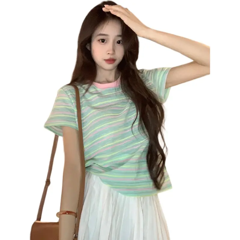 GOSO Set in Sleeve T Shirt Women's Mint Green-4