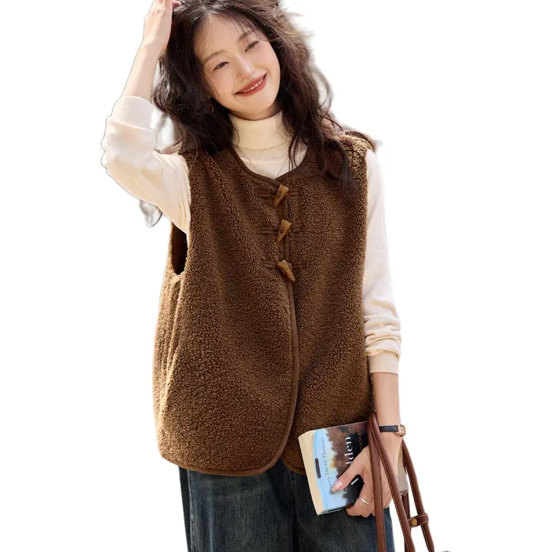 Mo Han Yi Mei Vest Women's Coffee-2
