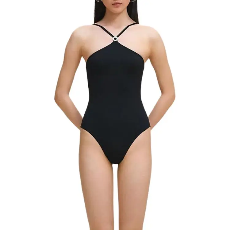 HERMES One piece Swimsuit Women's Blue Black-1