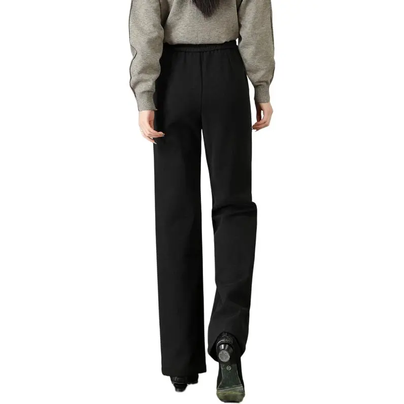 Mylan Spring Fall Casual Pants Loose Fit Women's Black Collection Brand Get Activity Alerts In Real Time-1