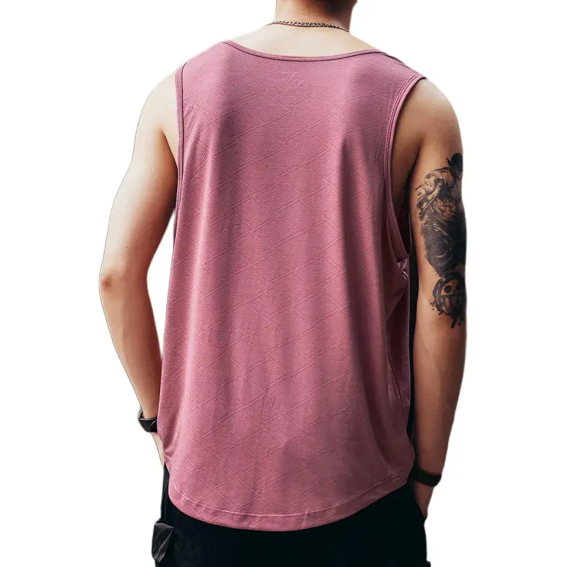 GELANLU Tank Tops Unisex Rose Red-1