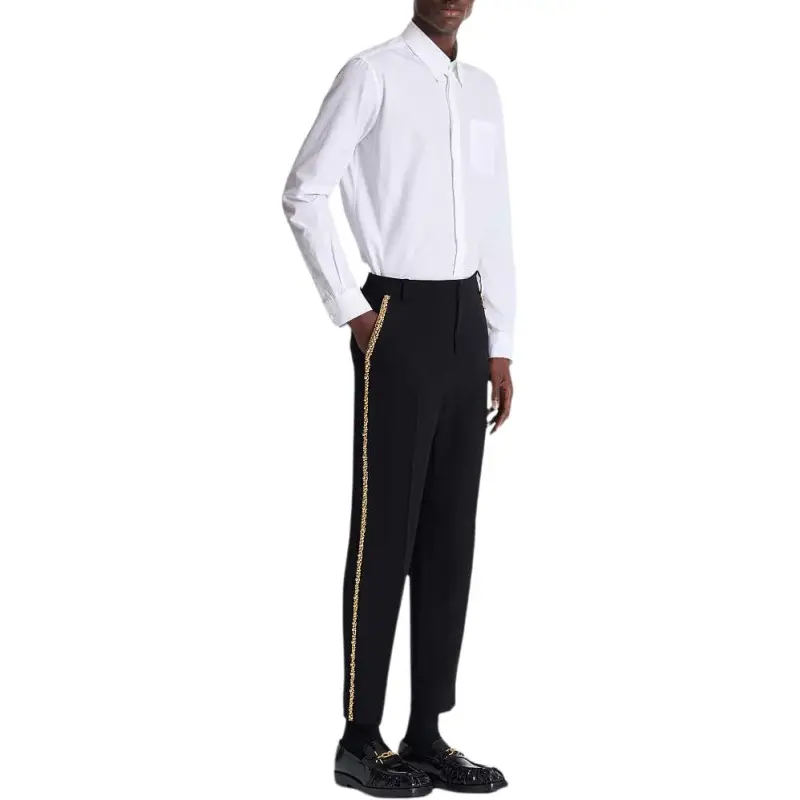 BALMAIN Embroidered Straight leg Trousers-3
