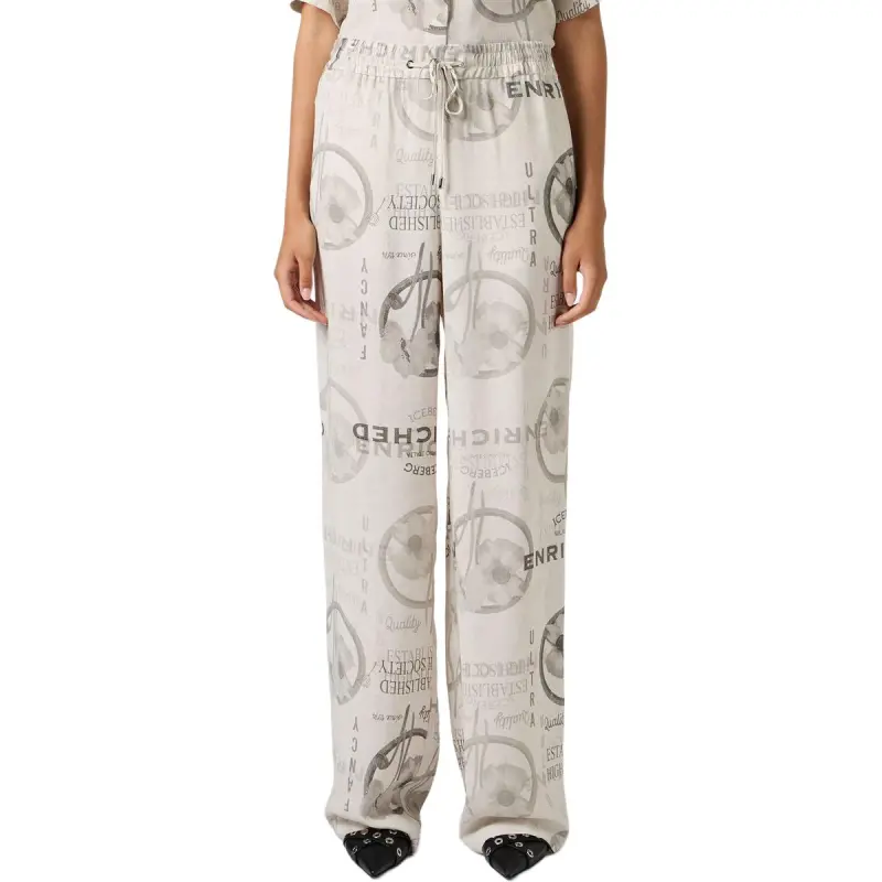 Iceberg SS25 Casual Pants Women's .Imgur.com Mud Gray Color-1