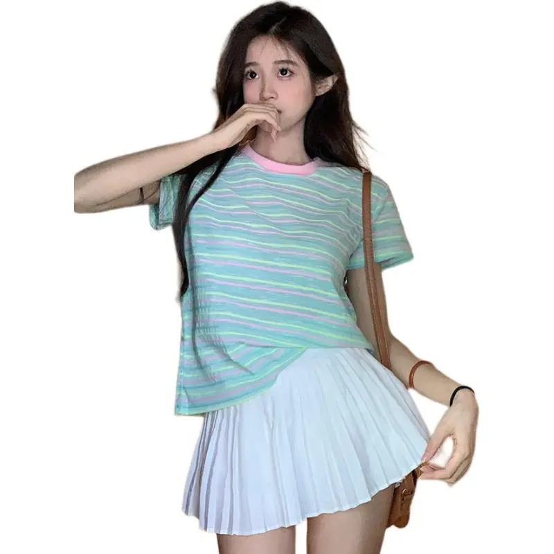 GOSO Set in Sleeve T Shirt Women's Mint Green-2