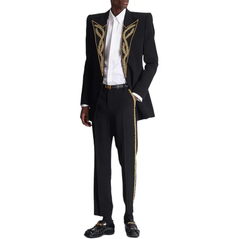 BALMAIN Embroidered Straight leg Trousers-2