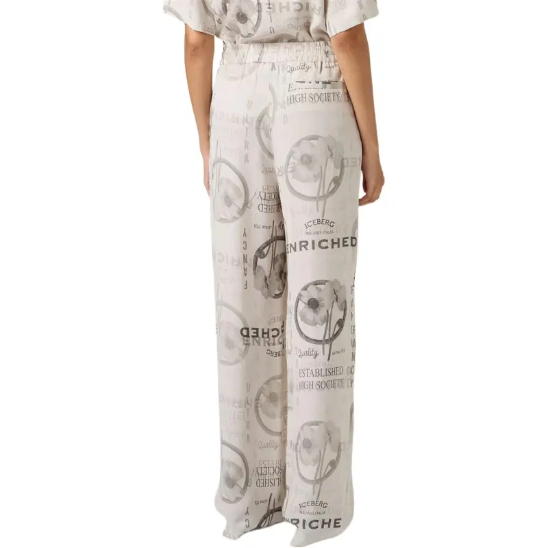 Iceberg SS25 Casual Pants Women's .Imgur.com Mud Gray Color-2
