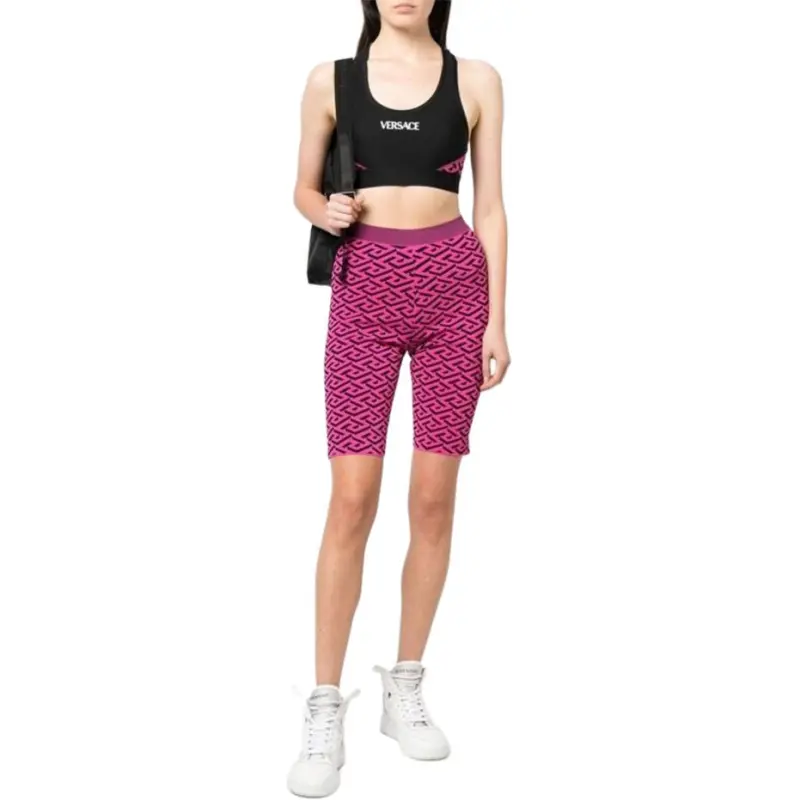 VERSACE FW22 Leggings Women's Rose Red-2