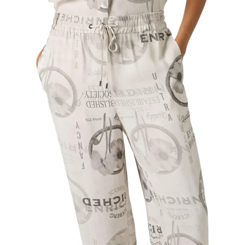 Iceberg SS25 Casual Pants Women's .Imgur.com Mud Gray Color-4