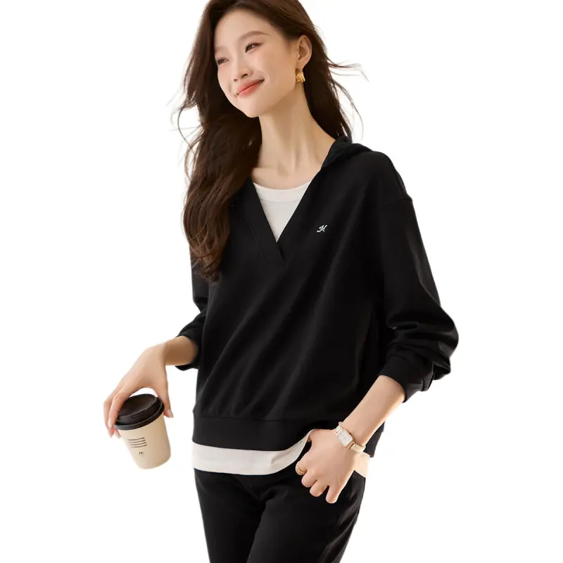 Mo Han Yi Mei FW24 Sweatshirt Women's Black & White-4