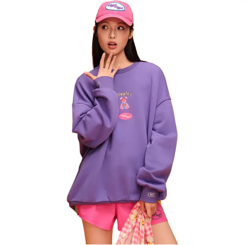 Wiggle Wiggle Treasure Sweatshirt Coat, Sweet And Cute Girl, American Good Looking, Active Outfit Loose Fit Women's-4