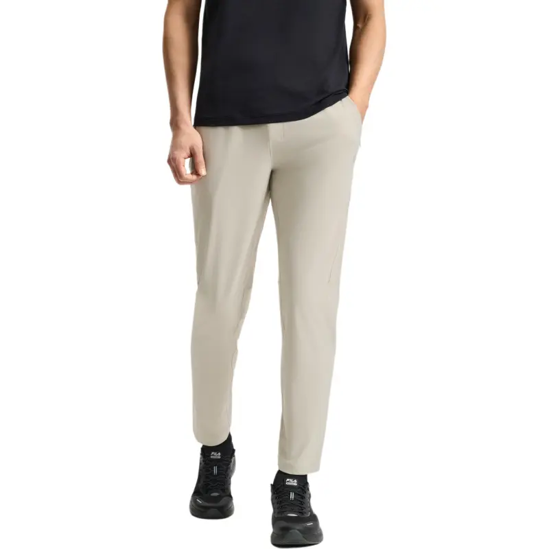 FILA Knitted Sports Pants Men's Medium Gray Khaki-3