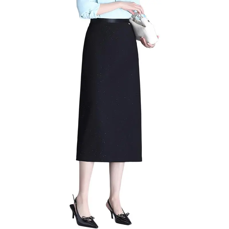 La Chapelle Casual Long Skirt Women's Black-2